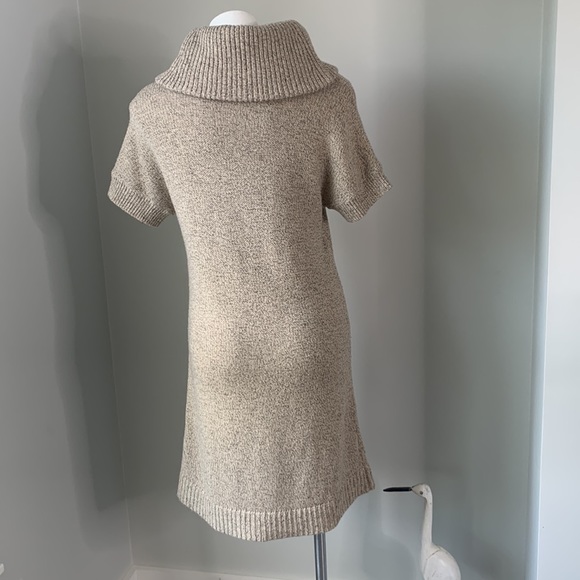 L.L. Bean Signature Wool Dress Cowl Neck Beige Medium - Picture 6 of 8